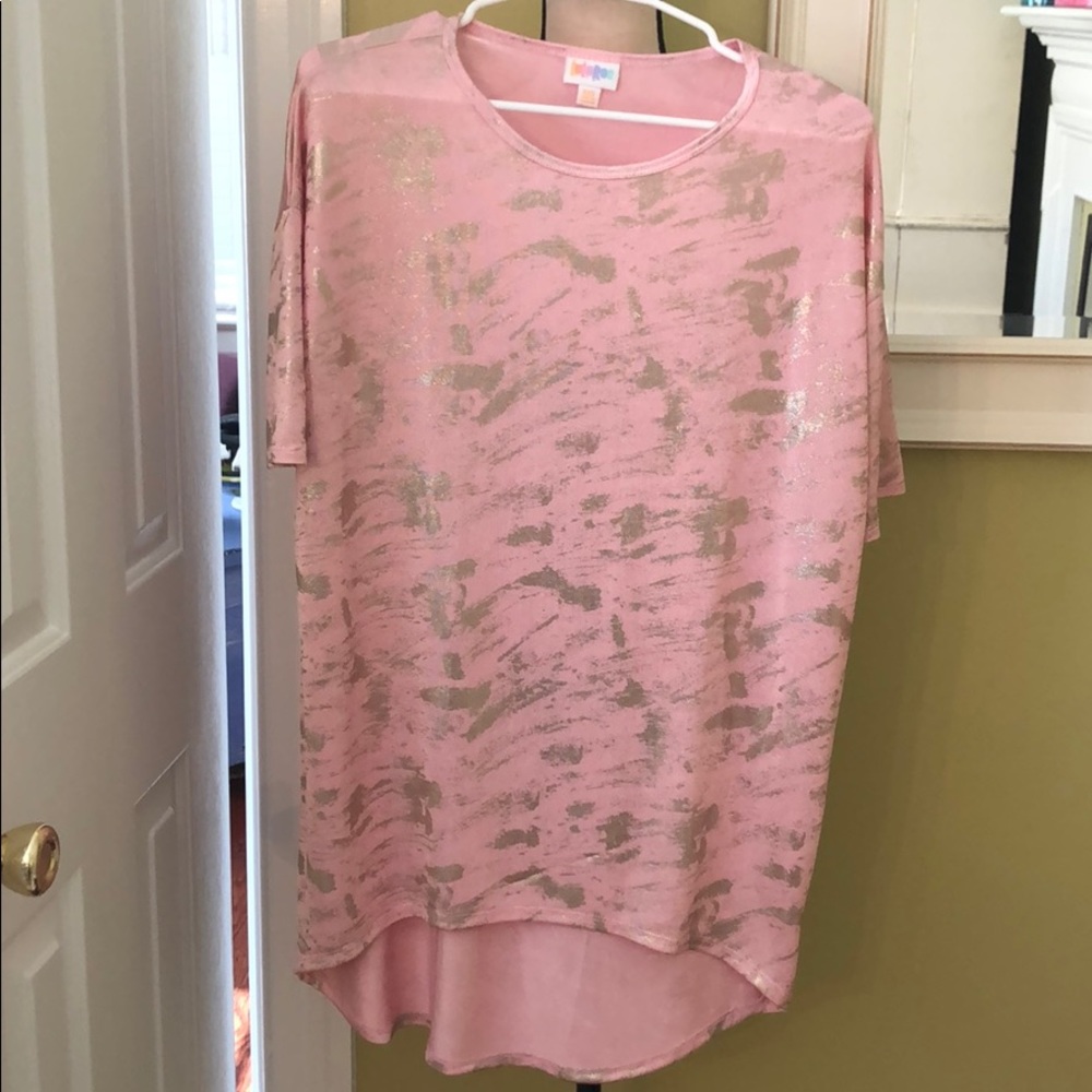 Lularoe Pink and Gold Irma Size XXS